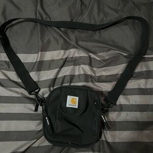 Carhartt Black Belt Bag with Tan Logo